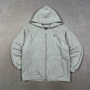 Nike Gray Full-Zip Hoodie with Hood